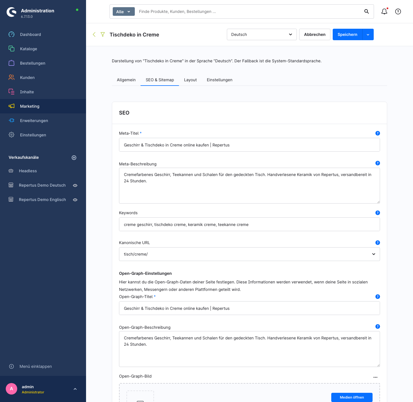 Tab SEO & Sitemap
